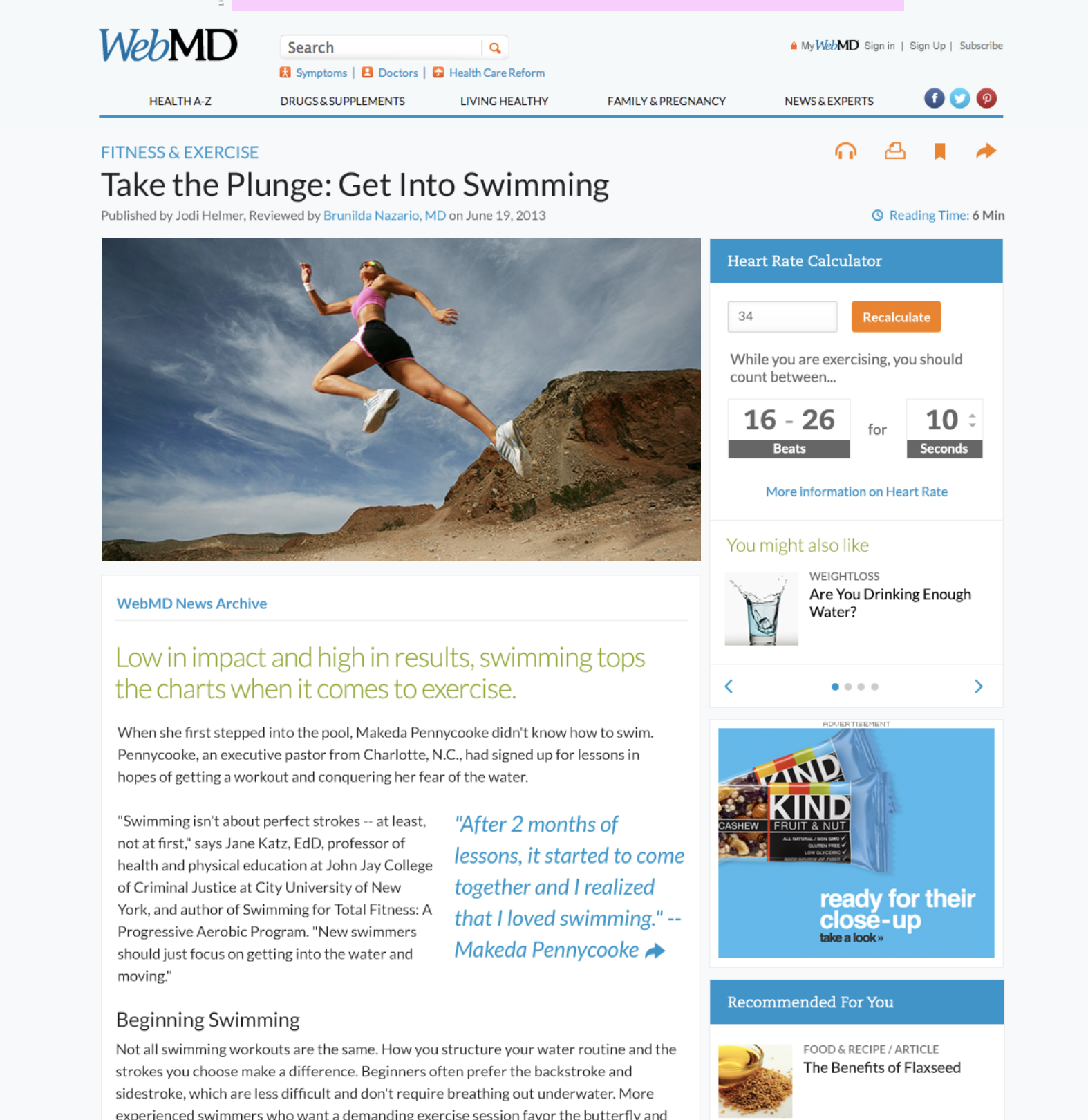 Redesigned article page