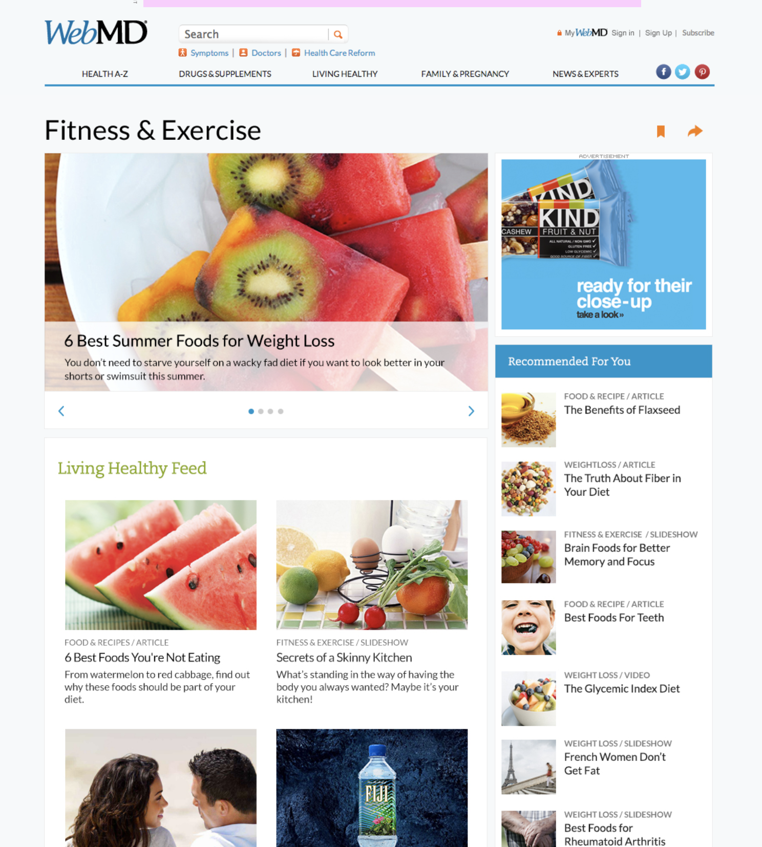 Fitness table of contents