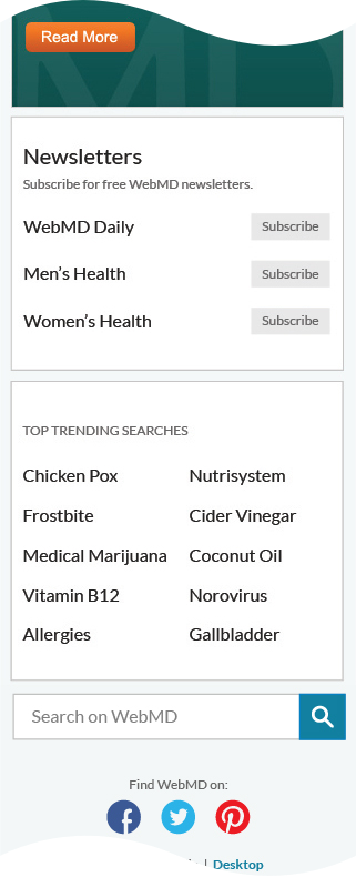 Mobile homepage variant 3