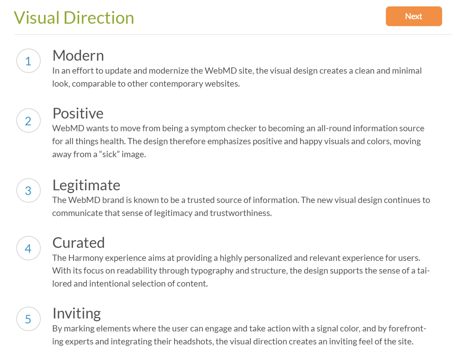 WebMD visual vision principles