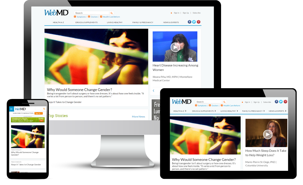 WebMD redesign visual